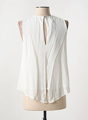 Blouse légère et transparente sans manche blanc RINASCIMENTO femme