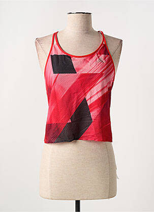 Débardeur stretch sans manche rouge ADIDAS femme