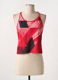 Débardeur stretch sans manche rouge ADIDAS femme