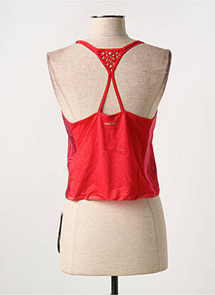 Débardeur stretch sans manche rouge ADIDAS femme