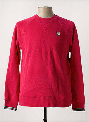 Sweat-shirt broderie manches longues rose FILA homme