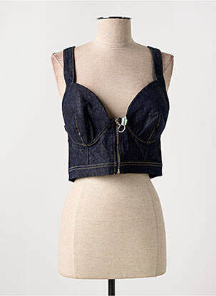 Top bleu DUA LIPA X PEPE JEANS pour femme