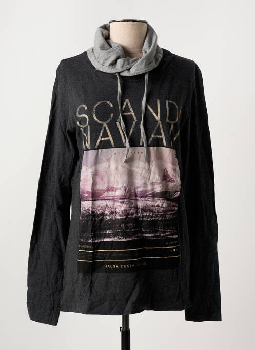 T-shirt gris SALSA pour femme