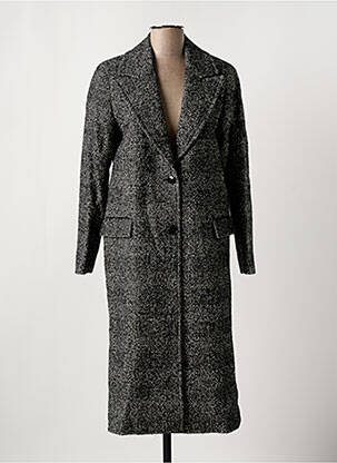 Manteau long coupe cintrée sans capuche noir SALSA femme