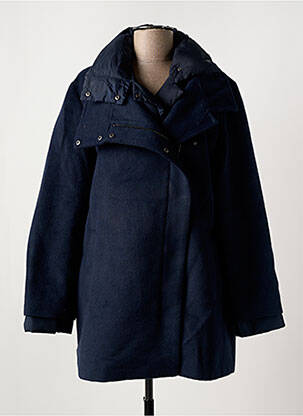 Manteau long coupe cintrée sans capuche bleu TOM TAILOR femme