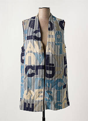Gilet sans manche poches bleu DESIGUAL femme