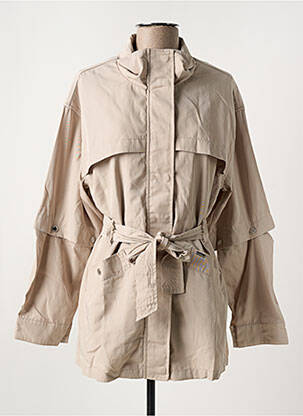 Imperméable finition intérieure biaisée sans capuche beige SALSA femme