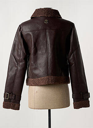 Veste simili cuir poches marron SALSA femme
