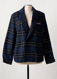 Manteau court coupe droite sans capuche bleu DESIGUAL femme