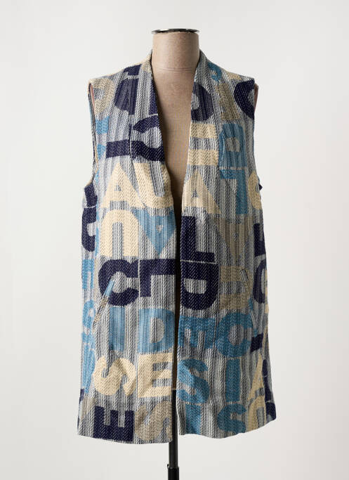 Gilet sans manche bleu DESIGUAL pour femme