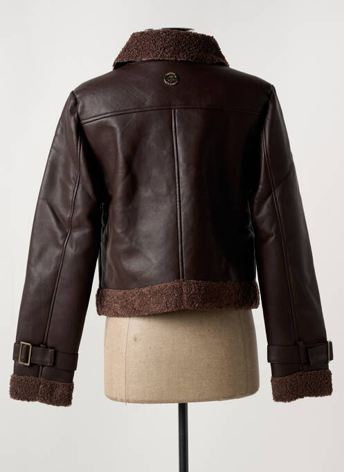 Veste simili cuir marron SALSA femme