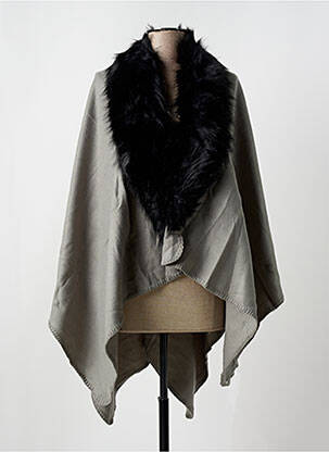 Poncho col v vert SALSA femme