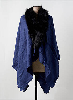 Poncho col v bleu SALSA femme