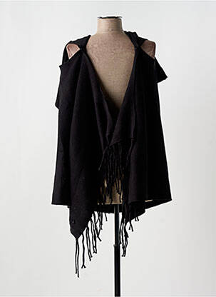 Poncho col v noir SALSA femme