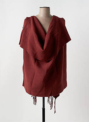Poncho col v marron SALSA femme