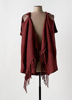 Poncho col v marron SALSA femme