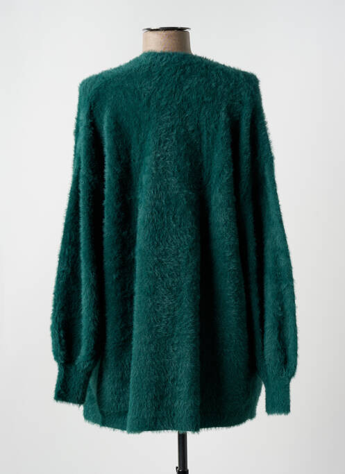 Gilet manches longues maille maille poilu vert GARCIA femme