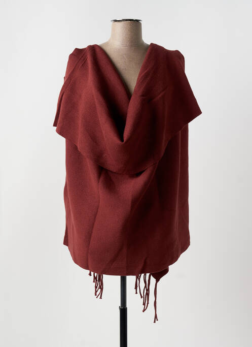 Poncho col v marron SALSA femme