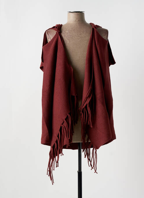 Poncho col v marron SALSA femme