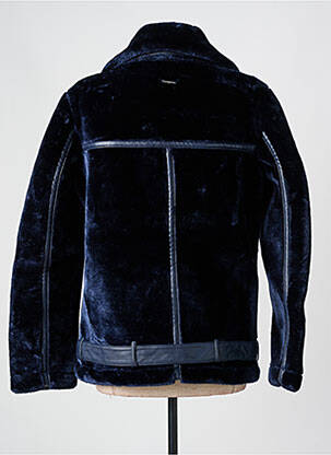 Blouson fourrure synthétique bleu DESIGUAL femme