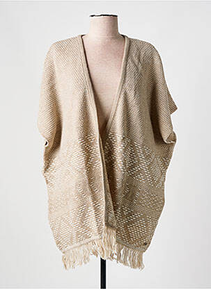 Gilet manches courtes coupe droite beige SALSA femme