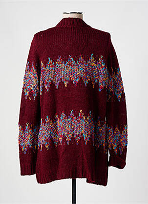 Gilet manches longues col v rouge DESIGUAL femme