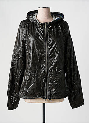 Coupe-vent manches longues a capuche noir TBS femme