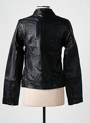 Veste simili cuir poches noir SCHOTT femme