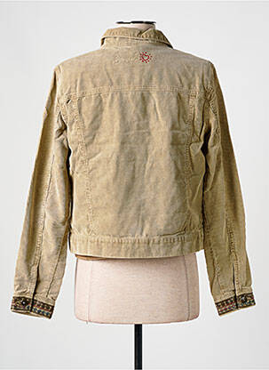 Veste casual coupe droite beige DESIGUAL femme