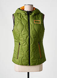 Doudoune poches a capuche vert RG512 femme