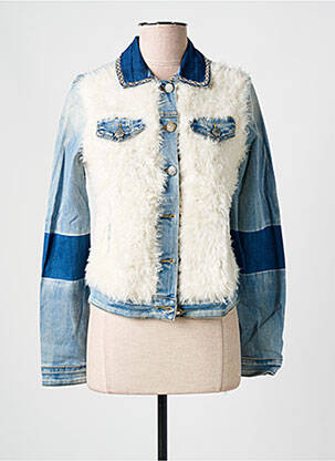 Veste casual coupe droite bleu DESIGUAL femme