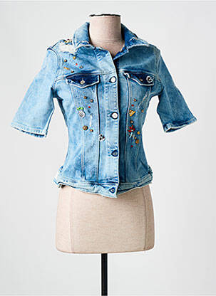 Veste casual col tailleur bleu SALSA femme