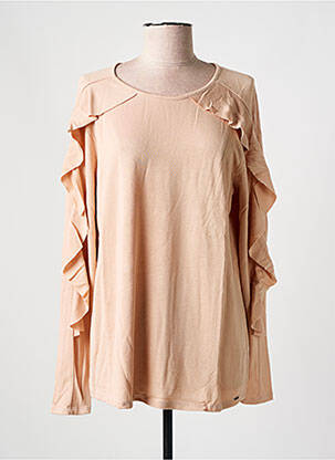 Top col rond manches longues rose SALSA femme