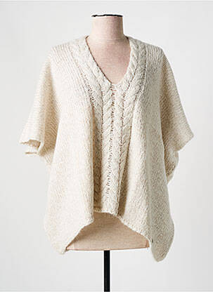 Pull col v manches 3/4 beige SALSA femme