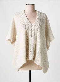 Pull col v manches 3/4 beige SALSA femme