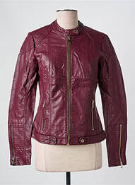 Veste simili cuir coupe cintrée violet SALSA femme