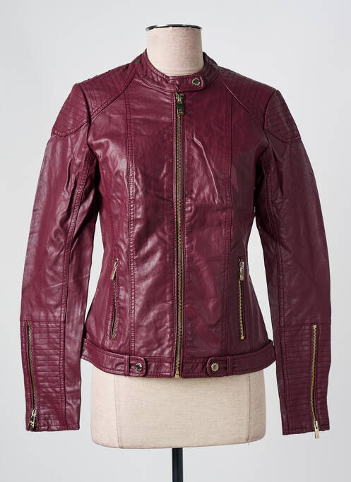 Veste simili cuir violet SALSA pour femme