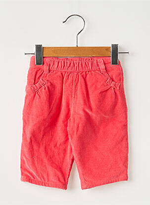Pantalon droit tissage velours taille ajustable rouge PETIT BATEAU fille