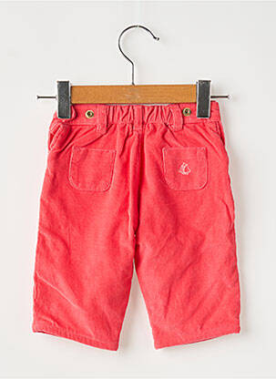Pantalon droit tissage velours taille ajustable rouge PETIT BATEAU fille