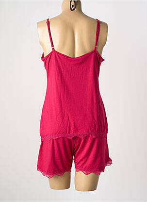Pyjama col v rouge PASTUNETTE femme