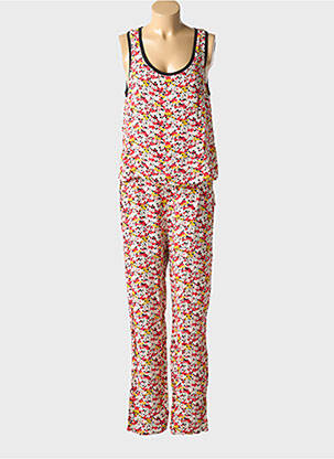 Combi-pantalon tissage crêpe sans manche rouge I.CODE (By IKKS) femme