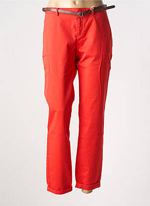 Pantalon chino tissage popeline taille normale orange SCOTCH & SODA femme