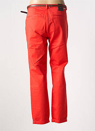 Pantalon chino tissage popeline taille normale orange SCOTCH & SODA femme