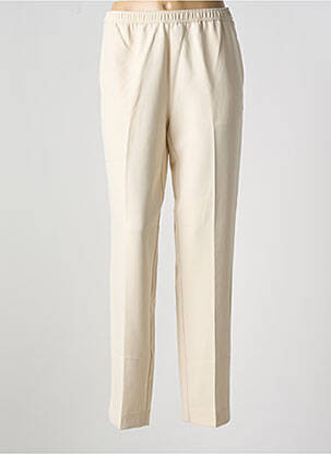 Pantalon droit tissage crêpe taille normale beige GUESS femme
