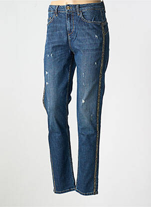 Jeans boyfriend stretch taille normale bleu LIU JO femme