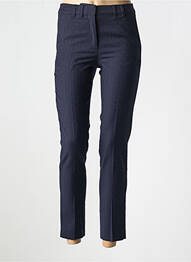 Pantalon chino fermeture zippée sous rabat avec crochet taille haute bleu TOMMY HILFIGER femme