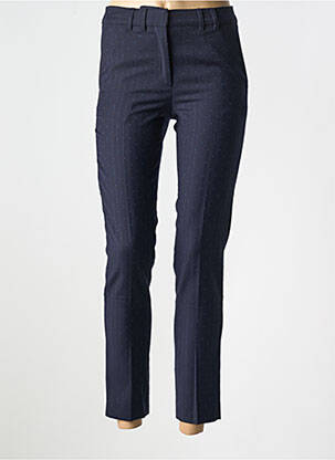 Pantalon chino fermeture zippée sous rabat avec crochet taille haute bleu TOMMY HILFIGER femme