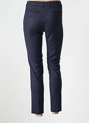 Pantalon chino fermeture zippée sous rabat avec crochet taille haute bleu TOMMY HILFIGER femme