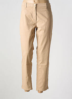 Pantalon slim tissage popeline taille normale beige BETTY BARCLAY femme