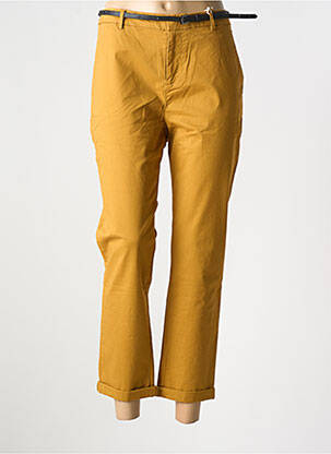 Pantalon chino tissage popeline taille normale jaune SCOTCH & SODA femme